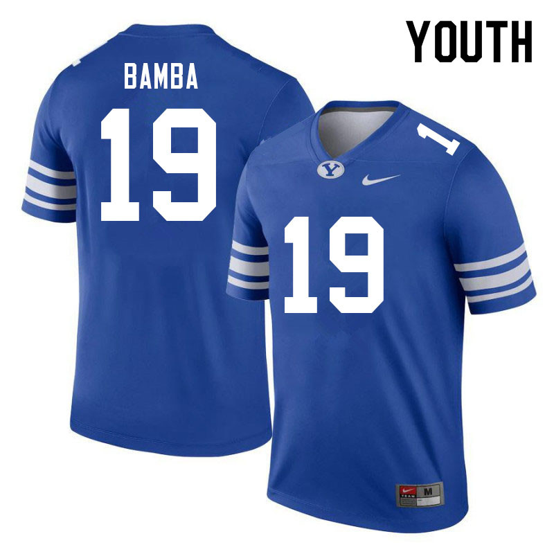 Youth #19 Mory Bamba BYU Cougars College Football Jerseys Sale-Royal